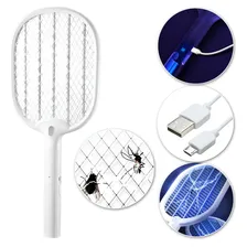 Raquete Elétricas Mata Insetos Moscas Mosquitos Recarregável Cor Raquete Elétrica Mata Mosquitos Insetos Pernilongo Recarregável Foto mini 1