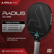 Raquete Pickleball Joola Radius Cgs 16mm Cor Preto Foto mini  2