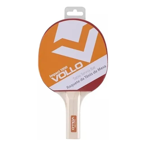 Raquete Tenis De Mesa Impact 1000 Vt602 Vollo Cor Vermelha Foto 1