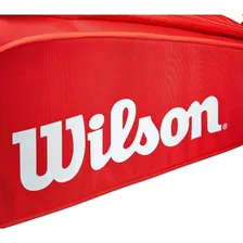 Raqueteira Wilson Super Tour para 9 raquetes vermelho Foto mini 4