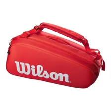 Raqueteira Wilson Super Tour para 9 raquetes vermelho Foto mini 1