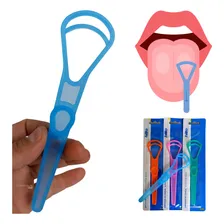 Raspador Limpador De Lingua Lingual Higienizador Bucal Hillo Foto mini 1