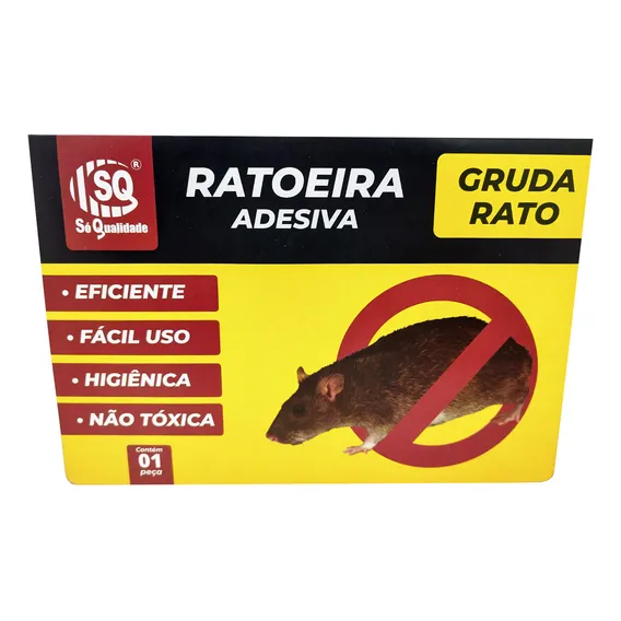 Ratoeira Adesiva Cola Pega Rato Armadilha Gruda Tudo Foto 1