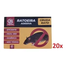 Ratoeira Cola Adesiva Pega Rato C/ 20 Peças Foto mini 1