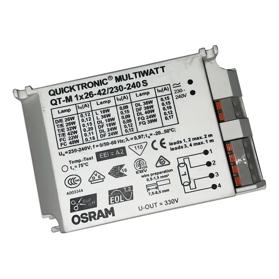 Reator Eletronico Qt-m 1x26-42w 220v Quicktronic Osram Foto 1