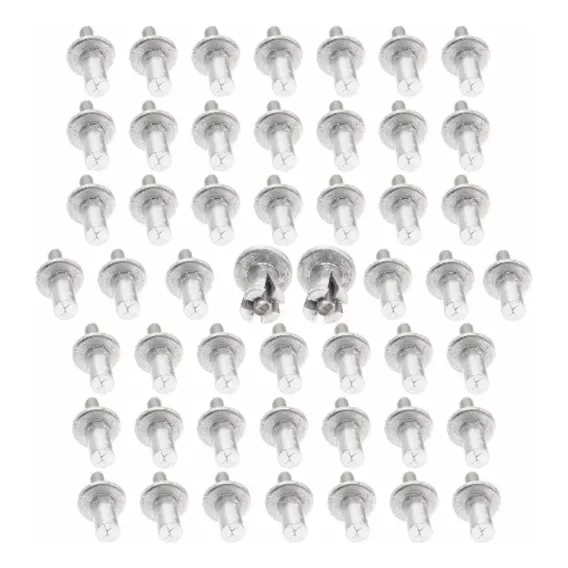 Rebites Fixadores Grampos Em Aluminio 9mm - Kit 100 Peças Foto 1