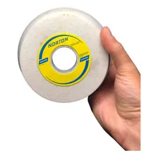 Rebolo Copo Cônico Branco Para RetÃfica 6 X 2 X 31,75mm Grão 60 Foto mini 1