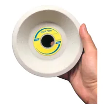Rebolo Copo Cônico Branco Para RetÃfica 6 X 2 X 31,75mm Grão 60 Foto mini 3