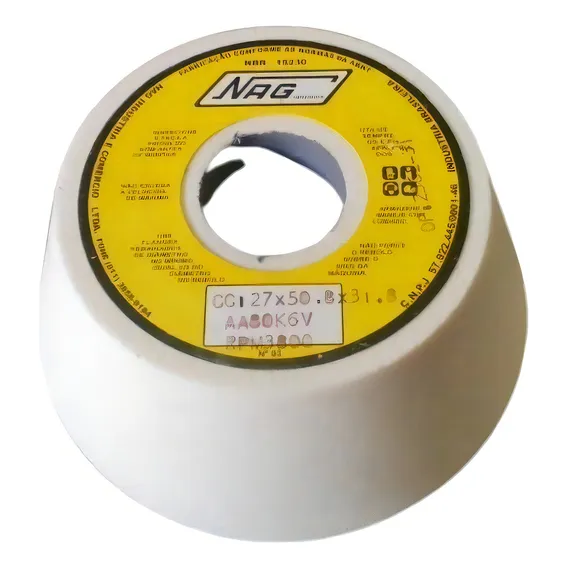 Rebolo Copo Conico 5 Pol (127 X 50,8 X 31,8) Aa 80 Nag Cor Branco Foto 1