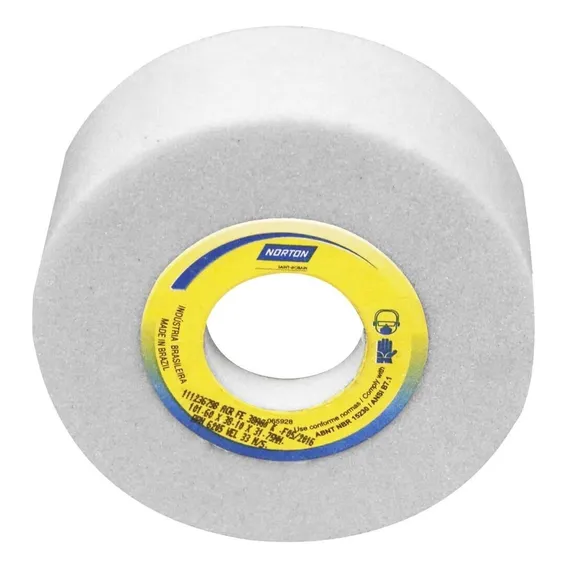 Rebolo Copo Reto Branco 101,6 Mm Grão 80 Norton Foto 1