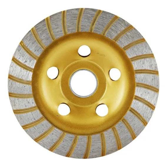 Rebolo Fresa Disco Desbaste Concreto Granito Mármore 115mm Cor Dourado Foto 1