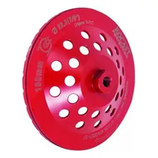 Rebolo Prato Diamantado Lixadeira 180 Mm Rosca M14 Desbaste Foto mini 2
