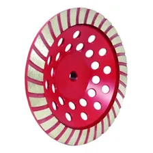 Rebolo Prato Diamantado Lixadeira 180 Mm Rosca M14 Desbaste Foto mini 3