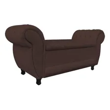 Recamier Baú Londres 1,20 M Suede Marrom D'rossi Foto mini 1
