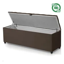 Recamier Calçadeira Com Baú Estofado Berlim Marrom 0,80cm Foto mini 2