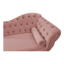 Recamier Divã Namoradeira Sofá Juliana 140 Cm Sued Rose Psic Desenho do tecido Suede Foto mini 4