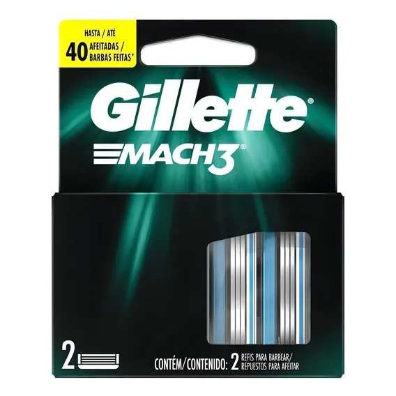 Recarga Gillette Carga Refil Mach3 Cartucho Regular Mach 3 Foto 1