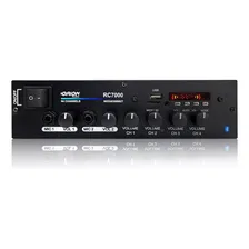 Receiver Amplificador Som Ambiente 220w Fm Usb Sd 4 Caixas Foto mini 3