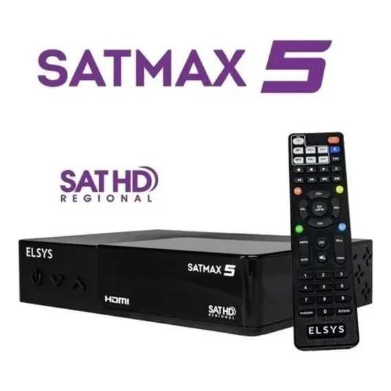 Receptor Elsys Satmax 5 com sinal digital, analógico preto 100V/240v Foto 1