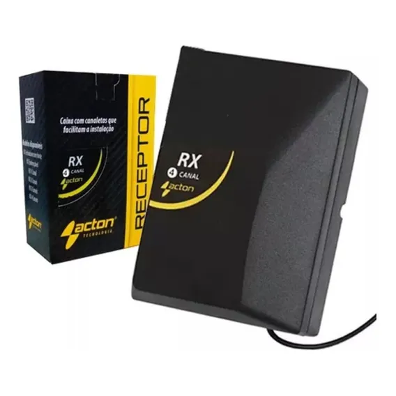 Receptor Ipec 4 Canais Portão Alarme Pulso Retenção 433mhz Cor Preto Foto 1