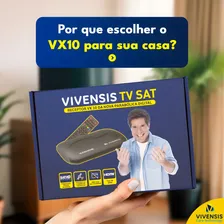 Receptor Vivensis VX10 Nova Parab贸lica Digital Sathd 110/220V Preto Foto mini 2