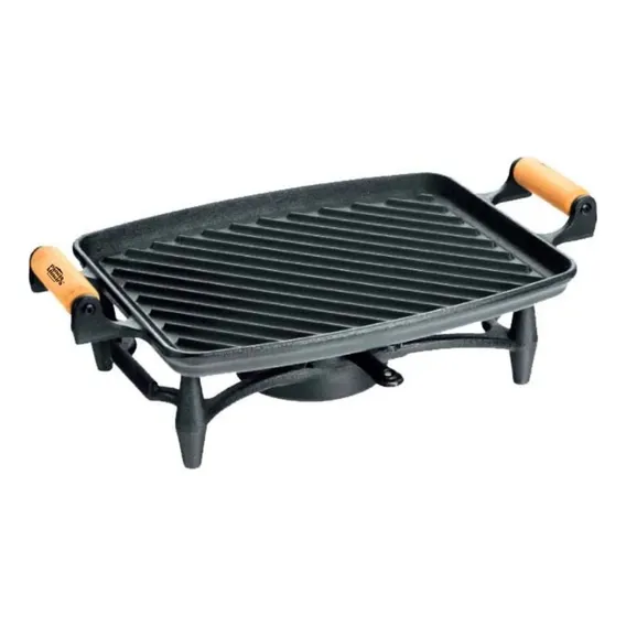 Réchaud 2 Mil Grill 33 X 25 Cm Alça Madeira Panela Mineira Foto 1