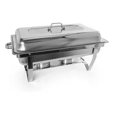 Rechaud Aço Inox Retangular 3 Cubas Gourmet Mix Foto mini 2
