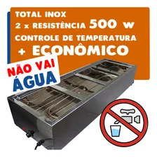 Rechaud Balcão Buffet Self Service Termico 4 Cubas Quentes Ekenox Foto mini  3