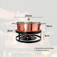 Rechaud Cobre Puro Banho Maria 4 Litros Buffet Revestido Foto mini 2