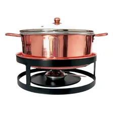 Rechaud Cobre Puro Banho Maria 4 Litros Buffet Revestido Foto mini 1