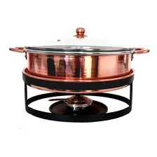 Rechaud Cobre Puro Banho Maria 8 Litros Buffet Foto mini 1