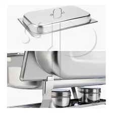 Rechaud Inox 13 Litros 2 Cubas Gn E Tampa Removível Foto mini 4