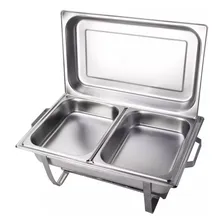 Rechaud Inox 2 Cubas 9 Litros Banho-maria Rich么a Foto mini 1