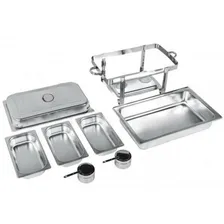 Rechaud Inox 3 Cubas 9 Litros Banho-maria Richoa Foto mini 4