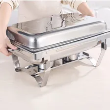 Rechaud Inox Retangular 9 Litros C/ 1 Cuba Gn Banho Maria Revomax Foto mini 3