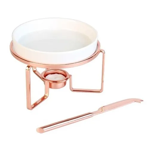 Rechaud P/queijo Brie C/suporte E Faca Inox Rose Fracalanza Foto 1