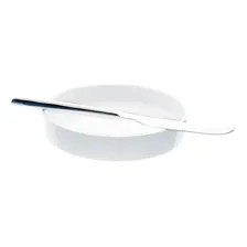 Rechaud Para Queijo Brie Com Faca Aço Inox E Cerâmica 15cm Foto mini 2