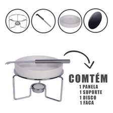 Rechaud Para Queijo Brie Com Faca Com Queimador Presente Foto mini 2