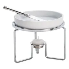 Rechaud Para Queijo Brie Com Faca Wolff Aço Inox 15 Cm Foto  mini 1