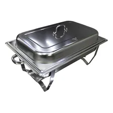 Rechaud Retangular 9 Litros 2 Cubas Inox Tampa Removível Ekenox Foto mini  2