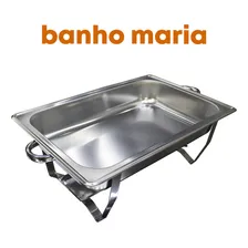 Rechaud Retangular 9 Litros 2 Cubas Inox Tampa Removível Ekenox Foto mini 4