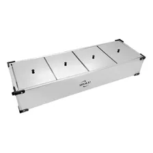 Rechaud Termico Eletrico 4 Cubas Inox Self Service Buffet 220V Foto mini 2