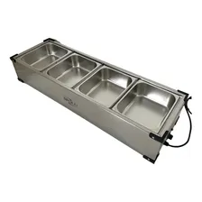Rechaud Termico Eletrico 4 Cubas Inox Self Service Buffet 220V Foto mini 3