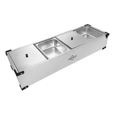 Rechaud Termico Eletrico 4 Cubas Inox Self Service Buffet 220V Foto mini 1