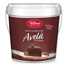 Recheio De Chocolate Ao Leite C/ Avelã C/ Pedaços Vabene 4kg Foto mini 1
