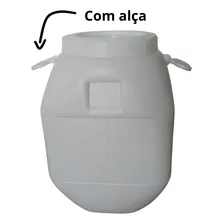 Recipiente De 50 Kg, Galão De 50 Litros, Plástico Barril 50l Cor Branco Foto mini 4