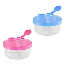 Recipiente Pote Dosador Para Leite Em P贸 4 Camadas Cor Rosa Foto mini 2