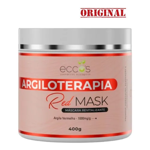 Red Mask 400gr Mascara De Argila Vermelha Em P贸 Eccos Tipo De Pele Normal Foto 1