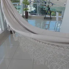 Rede Belezas Do Ceará Luxo Premium Gigante 100% Algodão Cor Bege Crua Foto mini  2