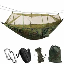 Rede De Descanso Com Tela Mosquiteiro Camping Trilha Pesca Foto mini 1